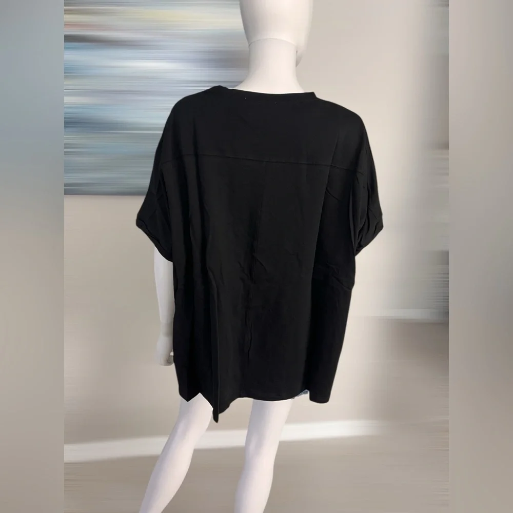 FANTASTIC FAWN patriotic sequin sunglasses  oversized top S M L - Picture 6 of 7